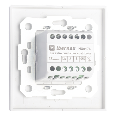 Luz de Indicación Hospitalaria Cuatricolor / 4 Segmentos Luminosos RGB / Alimentación 12 VCC / Bus RS485 / 45x45x30 mm / DIN VDE 0834