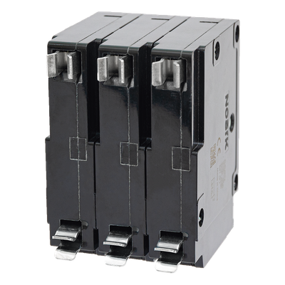 Interruptor Termomagnético Enchufable / 3 Polos / 15A / 240 VCA / Capacidad Interruptiva 10 kA / Rango -30 a 70°C