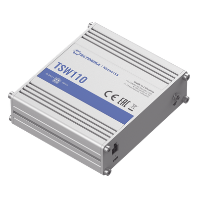 Switch Industrial No-Administrable / 5 Puertos Gigabit / Aluminio DIN / -40 a 75 °C / 9-30 VDC / 1.8 W / 10 Gbps Full Duplex
