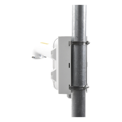 Soporte de Montaje en Poste / Caja de Conexiones Integrada / Diámetro Ajustable 67-127 mm / Capacidad 10 kg / 14.0 x 10.3 x 6.7 in