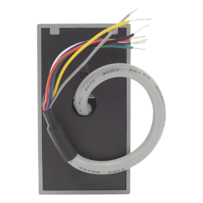 Lector de Proximidad EM 125 kHz / Wiegand 26/34 Bits / IP65 / Rango 3.5 cm / -20°C a 65°C / 2.6 x 1.4 x 0.5 pulgadas