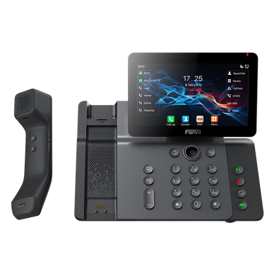 Teléfono IP Ejecutivo / 20 Líneas SIP / Pantalla Táctil IPS 7" / Wi-Fi 6 / Bluetooth 5.4 / Handset Inalámbrico / PoE / Gigabit Dual Ethernet
