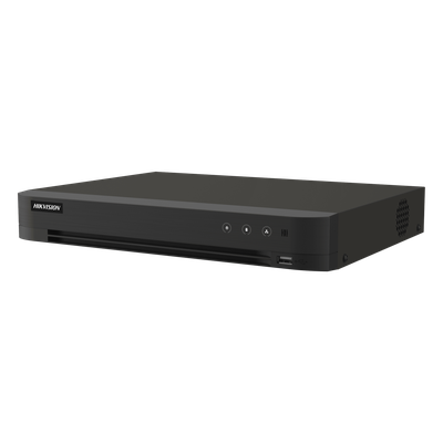 DVR Pentahíbrido / 16 Canales TURBOHD + 8 Canales IP / 5 Megapixel Lite / Audio Bidireccional Coaxitron / Reconocimiento Facial / AcuSense / 1 Bahía HDD / Salida Full HD