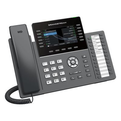 Teléfono IP / 12 Líneas / 24 Teclas Programables / Wi-Fi 6 / PoE / Pantalla LCD 4.3 Pulgadas / Bluetooth / Audio HD