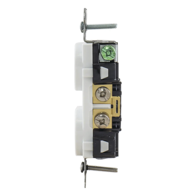 Receptáculo Dúplex / 20 A / 125 V / 2 Polos 3 Hilos / Calibre 14-10 AWG / Montaje en Pared