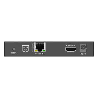 Receptor HDMI IP / 4K@60Hz / Cero Latencia / Extensión 100 m (328.1 ft) / Cat 6/6a/7 / Audio 7.1 / IR Bidireccional / ARC / HDMI Loop Out