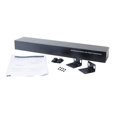 Transceptor de Video Pasivo / 16 Canales / 4K / Rack 19" / UTP Cat 5e/6 / HD-TVI/CVI/AHD/CVBS / Protección contra Sobretensión