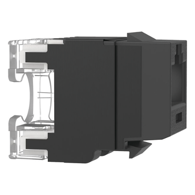Conector Keystone / Cat 6A / 8P8C / UTP / 22-26 AWG / T568A/B / 50 μin Oro / Negro