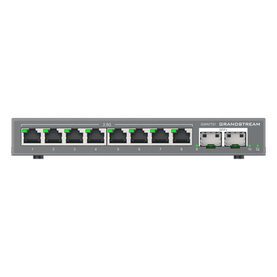 Switch L2 Lite Administrable / 8 Puertos Ethernet 2.5 Gbps / 2 Puertos SFP+ 10 Gbps / VLAN / QoS / Montaje Escritorio o Pared