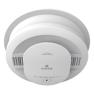 Detector de Humo Autónomo / Fotoeléctrico / Batería Sellada 10 Años / Paquete de 6 Unidades / LED Multicolor / Montaje Clic