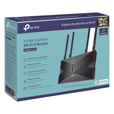 Router Wi-Fi 6 / AX1800 / Dual Band / 4 Puertos Gigabit LAN / OFDMA / Beamforming / WPA3