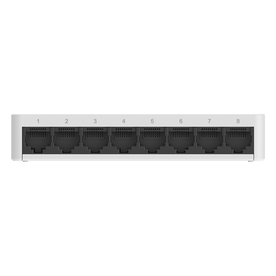 Switch No Administrable / 8 Puertos 10/100 Mbps / Plug & Play / Cloud Visible / Montaje Escritorio o Rack / 2.3 W