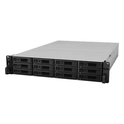 NAS Rack / 12 Bahías / Procesador Intel Xeon 8 Núcleos / 8 GB DDR4 ECC / Dual 10GbE / Escalable a 36 Bahías / Alimentación Redundante
