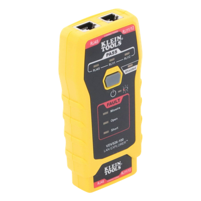 Probador de Cables de Red / Prueba Cat3, Cat5e, Cat6/6a / Transmisor Remoto Integrado / LED de Estado / Batería 9V 80 h / 116 g