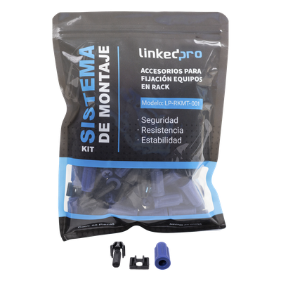 Kit de Montaje Rápido para Rack / Sin Tuercas Enjauladas / Carga 50 kg (110.2 lb) / 19 Pulgadas / 50 Piezas / Polímero Resistente