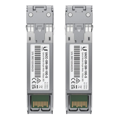 Transceptor SFP+ / 10 Gbps / Fibra Monomodo / Alcance 10 km (32,808 ft) / Bidi LC / Rango Térmico 0°C a 70°C