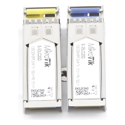 Transceptores SFP / 1.25G / LC UPC / WDM 1310/1550nm / Monomodo 20km / -40°C a +70°C / DDM