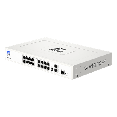 Switch PoE No Administrable / 16 Puertos 10/100 Mbps / 2 Puertos Uplink Gigabit / 1 Ranura SFP 1000 Mbps / Presupuesto PoE 180 W / Hi-PoE 60 W