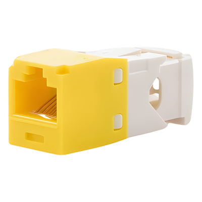 Jack RJ45 / Categoría 6 / 8P8C / Terminación TG / Sin herramienta de impacto / Amarillo