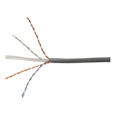 Bobina de Cable UTP / Cat6 / 4 Pares / 24 AWG / 305 m (1000 pies) / PVC CM / Gris