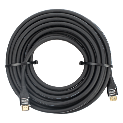 Cable HDMI / 10m (32.81 ft) / 4K@60Hz / 18Gbps / Versión 2.0 / 26AWG / Ethernet / 3D / Conectores Oro