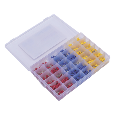 Juego de Terminales / 580 Piezas / AWG 22-10 / Forro Termoestable / Caja Organizadora