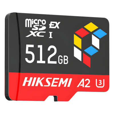 Tarjeta microSD Express / 512 GB / 900 MB/s Lectura / 620 MB/s Escritura / PCIe Gen 3x1 + NVMe / U3 A2 EX / -25°C a 85°C (-13°F a 185°F)