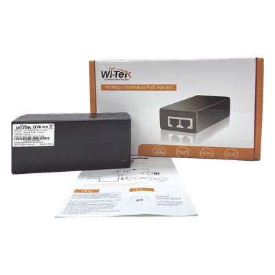 Inyector PoE / Hi-PoE 60 W / Gigabit 2 Gbps / 2 Puertos / Alcance 100 m (328 ft) / Interior / Plug and Play