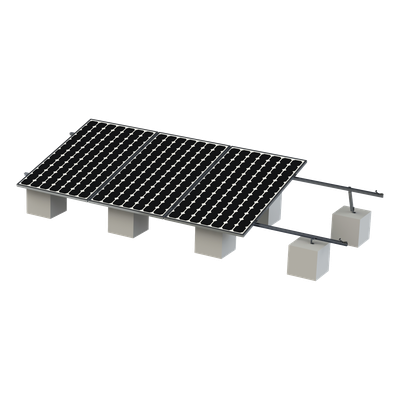 Kit de Montaje Fotovoltaico / 4 Módulos 30-35 mm / Riel No.8 / Viento 136 km/h (84.5 mph) / Inclinación 20° a 45° / Longitud 5400 mm (17.7 ft)