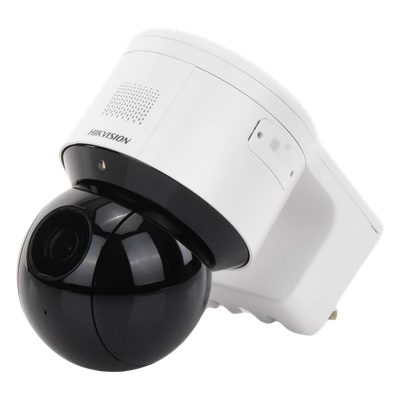 Domo PTZ IP / 4 Megapixel / 4X Zoom Óptico / IR EXIR 50 m (164 ft) / WDR 120 dB / AcuSense / Luz Estroboscópica y Sirena / PoE+ / IP66