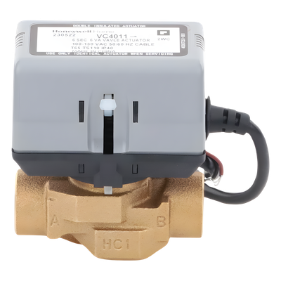 Válvula Motorizada de 2 Vías / Actuador Integrado / Conexión BSPT 3/4" / Control On/Off / 100-130 VCA / Flujo Bidireccional