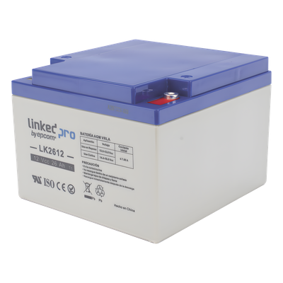Batería de Respaldo AGM / 12 V / 26 Ah / Vida Útil 5 Años / Terminales M5 / Certificación UL