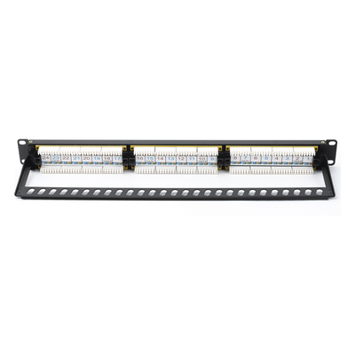 Panel de Parcheo Punchdown / 24 Puertos / Cat6A / 19 Pulgadas (48.26 cm) / 1U / UTP / T568A-T568B