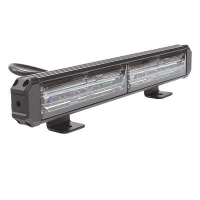 Barra de Luz de Advertencia / 2 Módulos LED / 11 Pulgadas (0.9 Pies) / Rojo-Azul / 10-30 VCC / 180°