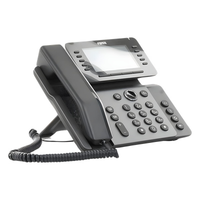 Teléfono IP Empresarial / 20 Líneas SIP / Pantalla 4.3" Ajustable / Wi-Fi 2.4/5 GHz / Bluetooth 5.0 / Puertos Gigabit / PoE