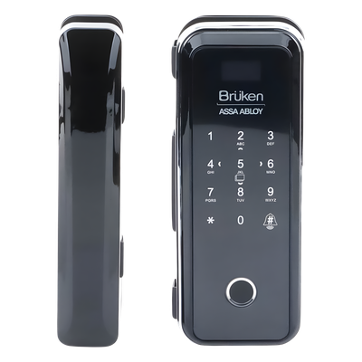 Cerrojo Electrónico / Lector de Huella / Tarjeta y Teclado / 99 Usuarios / Puerta Vidrio 12 mm / Batería AA