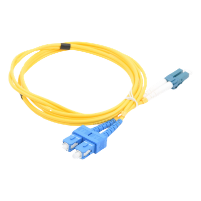 Jumper de Fibra Óptica / Monomodo 9/125 / LC/SC Duplex / 1 Metro (3.28 Pies) / ITU-T G.652.D