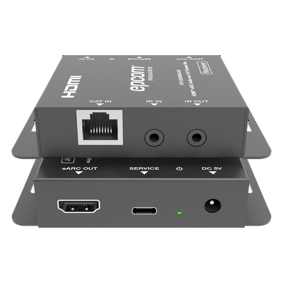 Extensor Audio HDMI eARC / 50 m (164 ft) / CAT5e/6 / Dolby Atmos / DTS-HD / IR Bidireccional / CEC Passthrough / Carcasa Metálica