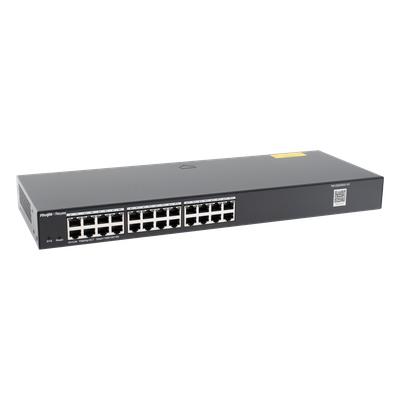 Switch Administrable / 24 Puertos Gigabit / Auto-Negociación / Gestión en la Nube / Montaje Rack / Compatible CCTV