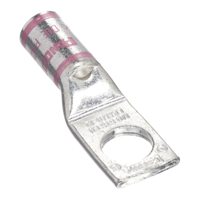 Zapata de Compresión / Calibre 1/0 AWG / Barreno 1/2 pulgada / Acero Galvanizado / 1 Orificio / Talón para Mirilla