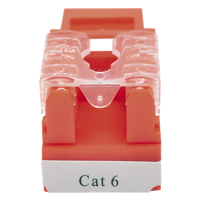 Módulo Jack Keystone / Cat6 / Terminación 110 / UTP / Color Rojo / 1 Puerto