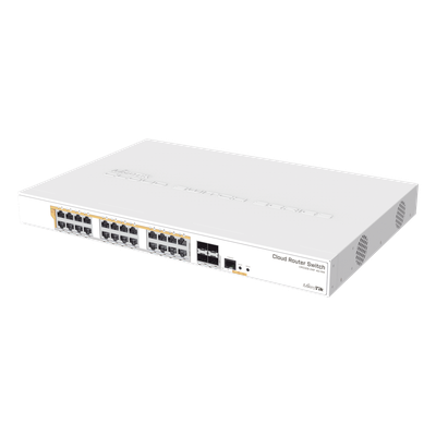 Switch PoE / 24 Puertos Gigabit / 4 SFP+ 10G / 450W PoE / 1U Rack