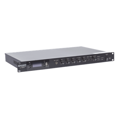 Amplificador Mezclador / 120W RMS / Salidas 100V y 4-16Ω / Bluetooth / MP3 / Tuner FM / Montaje Rack 1U