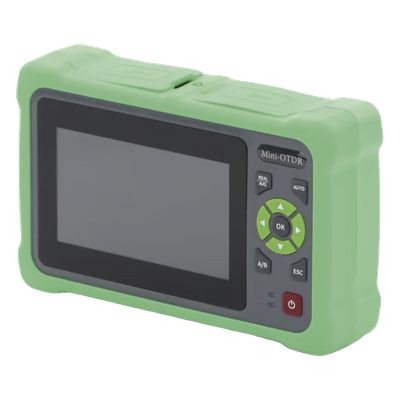 OTDR Touch / Longitudes de Onda 1310nm y 1550nm / Rango Dinámico 26/24 dB / VFL 10mW / OPM / Mapeo de Cables RJ45 / Batería 5000 mAh / Alcance hasta 260 km