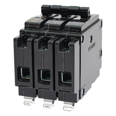 Interruptor Termomagnético Enchufable / 3 Polos / 15A / 240 VCA / Capacidad Interruptiva 10 kA / Rango -30 a 70°C