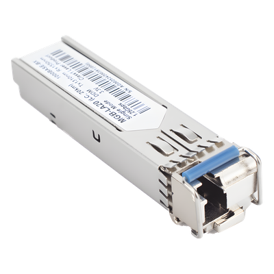 Transceptor WDM SFP / 1G LC / Mono Modo / 20 km / 1310nm TX 1550nm RX / 66 pies