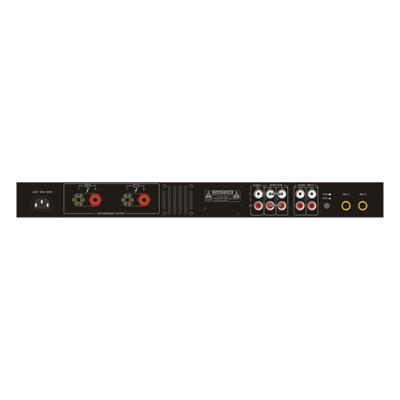 Amplificador de Audio / 2 x 60W / 4-8Ω / Bluetooth USB SD / Efectos Delay Echo Repeat / 1.59 x 0.69 x 0.14 ft