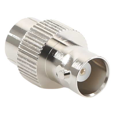 Adaptador de Interconexión / BNC Hembra a Conector-Rosca / Cuerpo Niquelado / Contacto de Plata / Compatible Kenwood e Icom