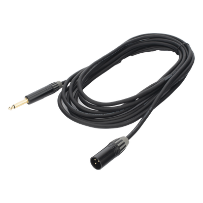 Cable de Audio XLR a Plug / 3 Polos Macho a 1/4 in Mono / Conectores Seetronic Serie M / Longitud 5 m (16.4 ft) / Triple Blindaje / Cobre Puro