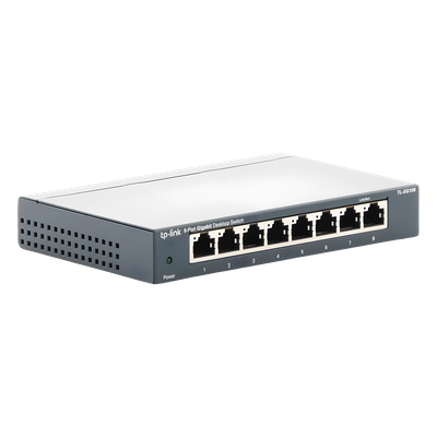 Switch Gigabit / 8 Puertos 10/100/1000 Mbps / 11.9 Mpps / No Administrable / Escritorio o Bastidor